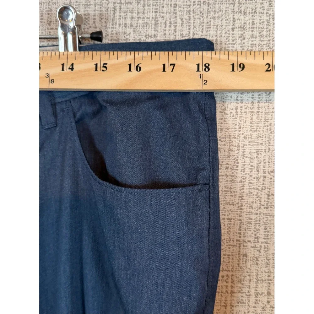Calvin Klein Mens Slim Fit Pants 38x32 Navy Blue Chino Trousers Lightweight Golf